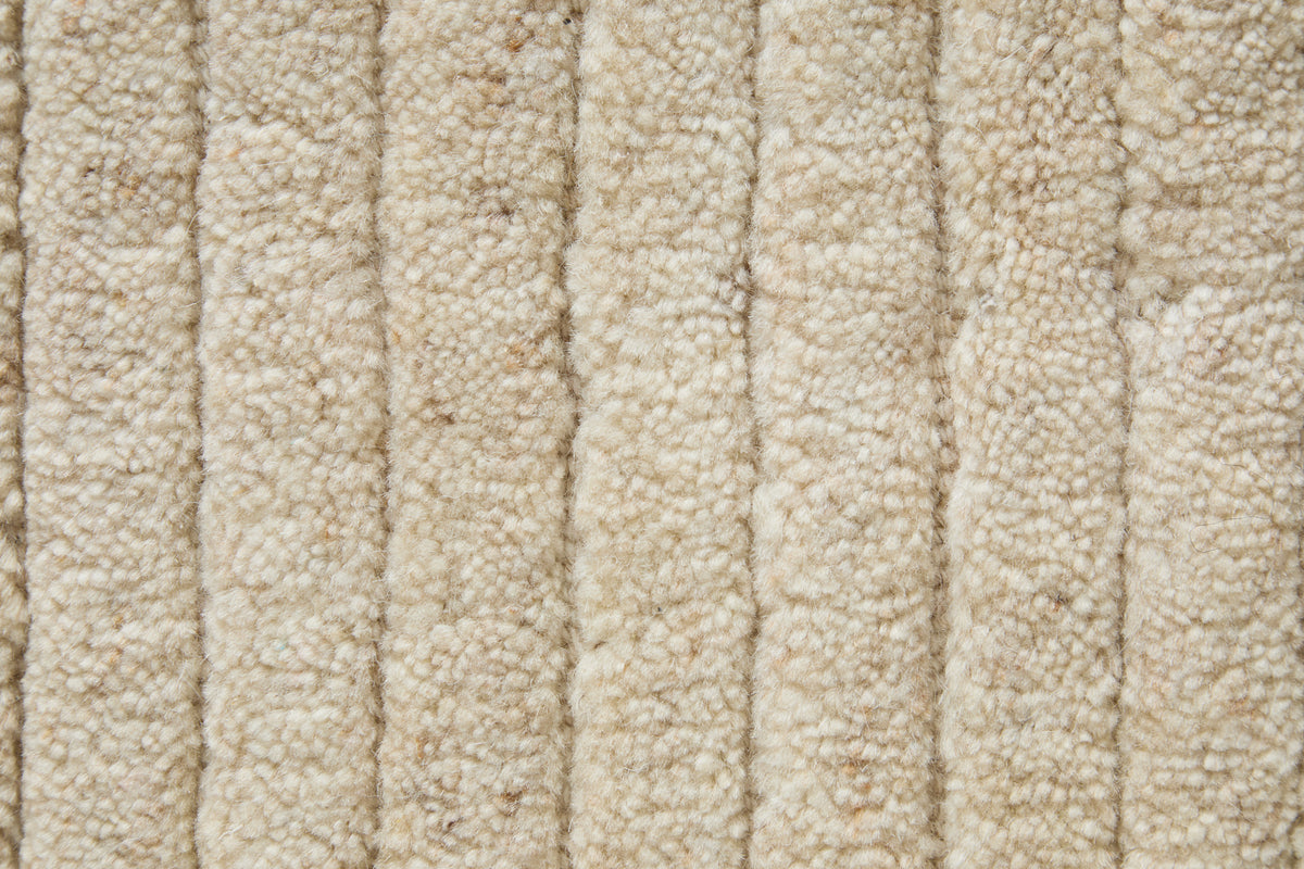 Cornerstone Modern/Casual Solid/Stripes Ivory - Feizy Rug