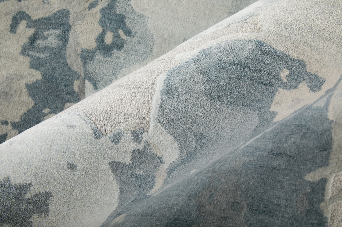 Kendall Modern/Bohemian & Eclectic Abstract/Watercolor Blue/Gray - Feizy Rug