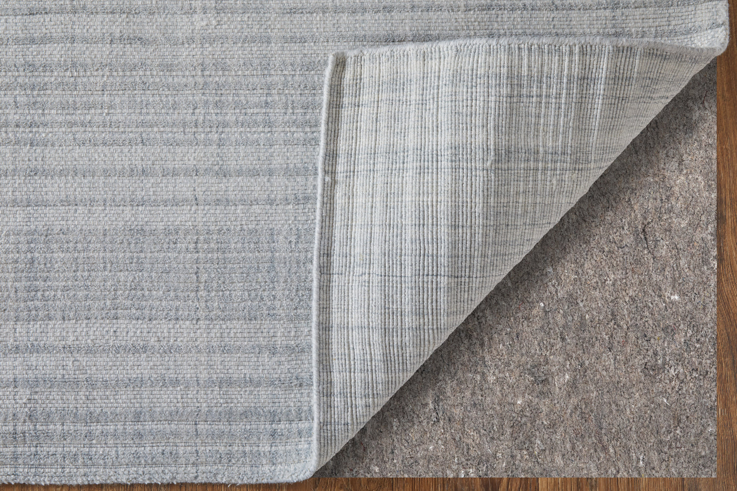 Highview Modern/Casual Stripes/Solid Ivory/Blue - Feizy Rug