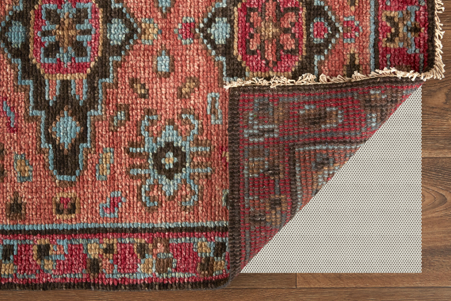 Piraj Traditional/Classic/Vintage Bordered/Medallion/Distressed Red/Orange/Blue - Feizy Rug