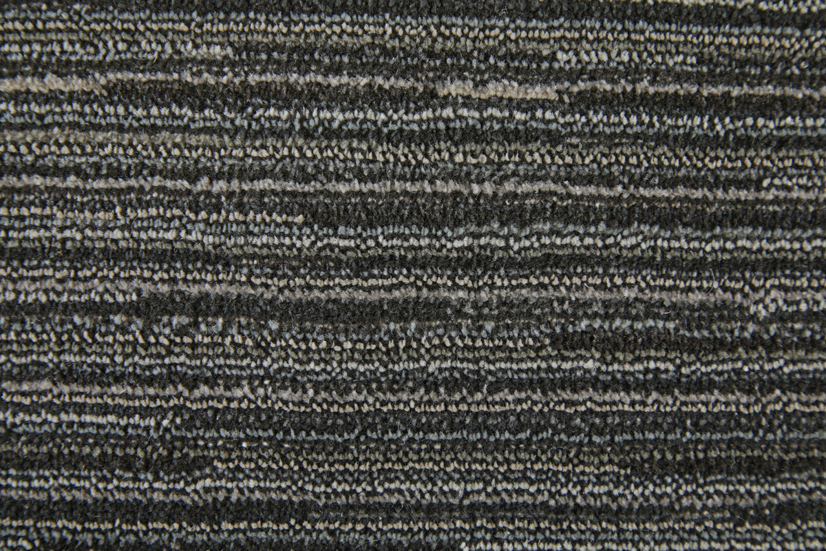 Priestley Modern Solid/Stripes Gray - Feizy Rug