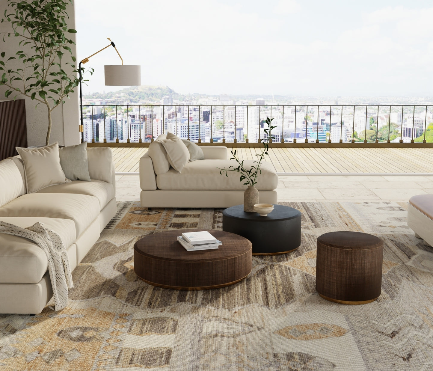 Kasbah Transitional/Bohemian & Eclectic/Country Moroccan/Diamond/Argyle Ivory/Gray/Orange - Feizy Rug