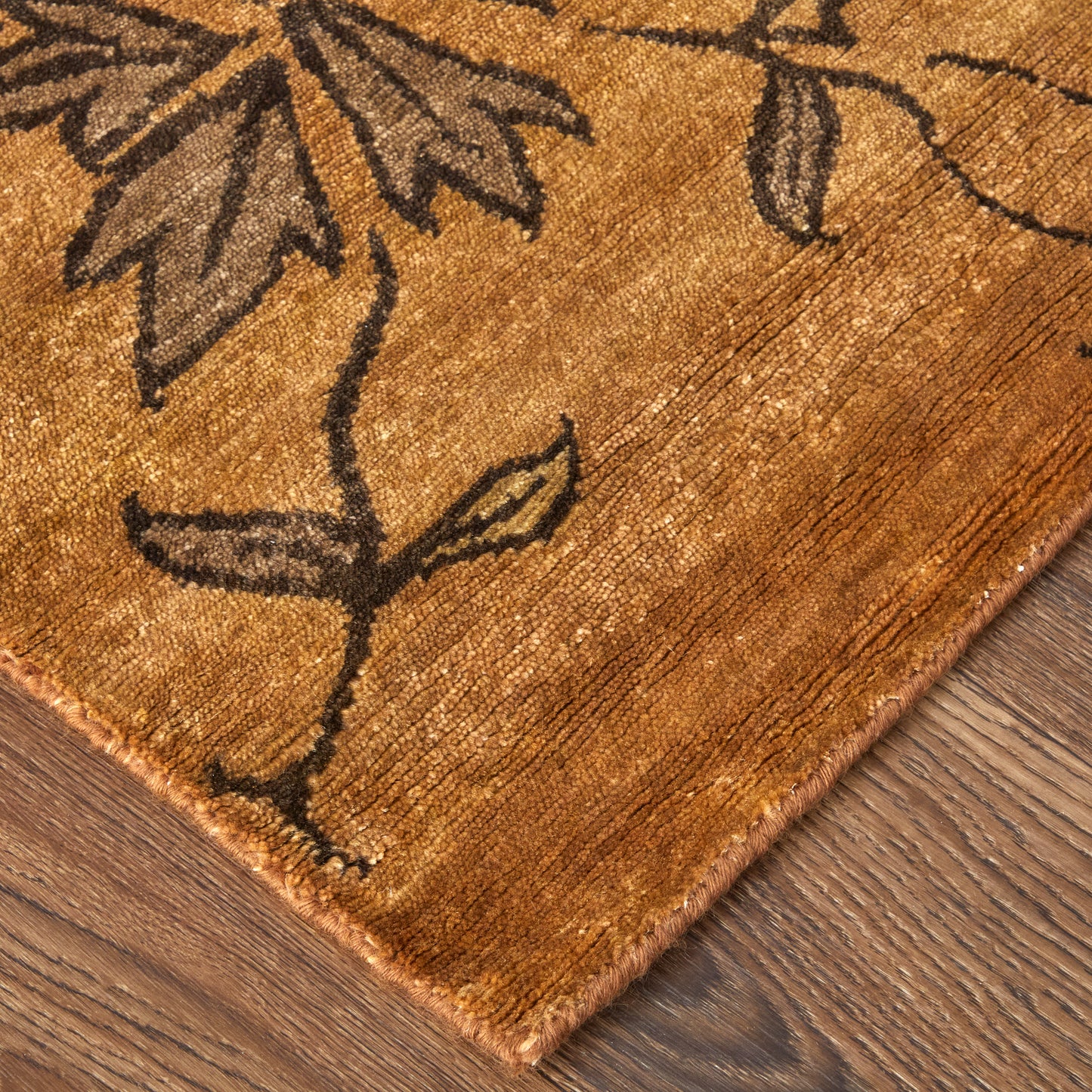 Cordonnet Transitional/Casual Floral & Botanical Brown/Orange - Feizy Rug