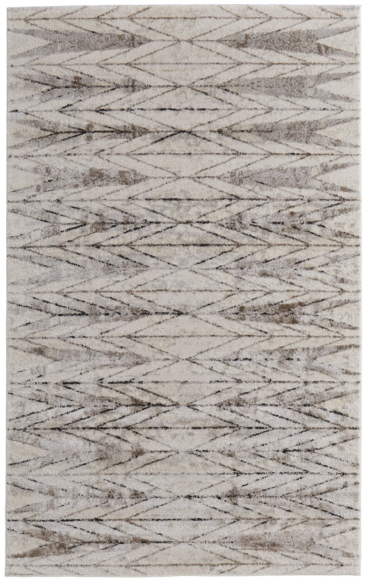 Vancouver Modern/Scandinavian/Cottage Ivory/Tan/Brown Accent Rug
