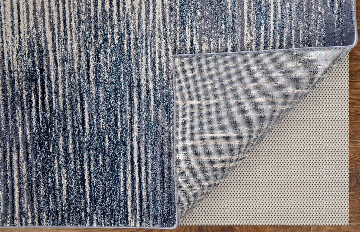 Indio Modern/Industrial/Casual Blue/Gray/Ivory Accent Rug