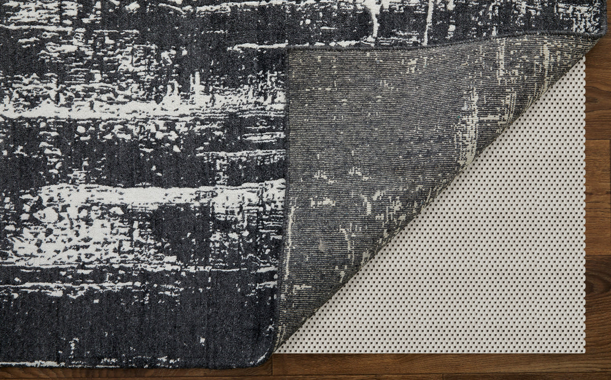 Coda Modern/Industrial/Global Abstract/Watercolor Black/White 8929 - Feizy Rug