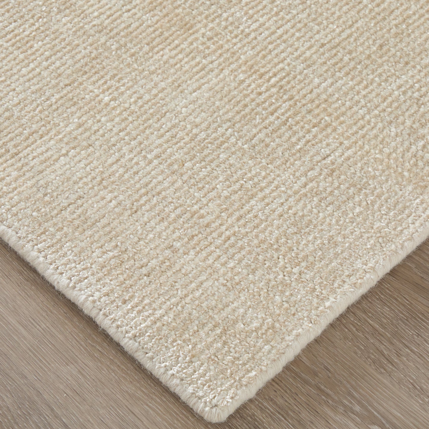 Fleetwood Modern/Casual Solid Ivory/Tan - Feizy Rug