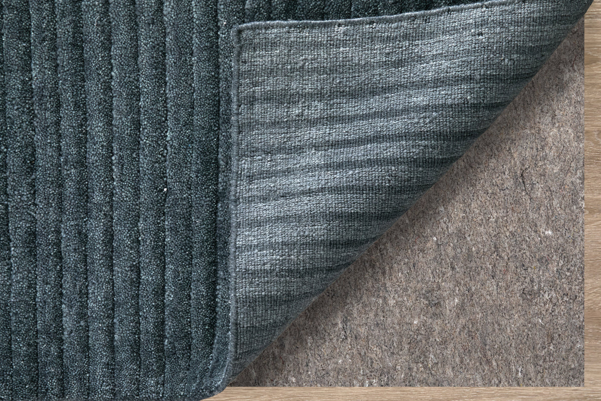 Cornerstone Modern/Casual Solid/Stripes Blue - Feizy Rug