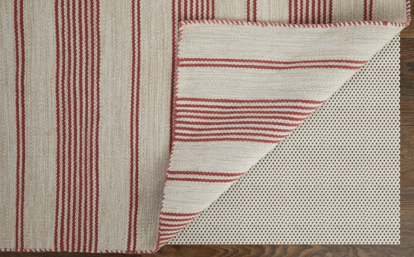 Duprine Transitional/Casual/Nautical & Coastal Stripes/Geometric Red/Ivory - Feizy Rug