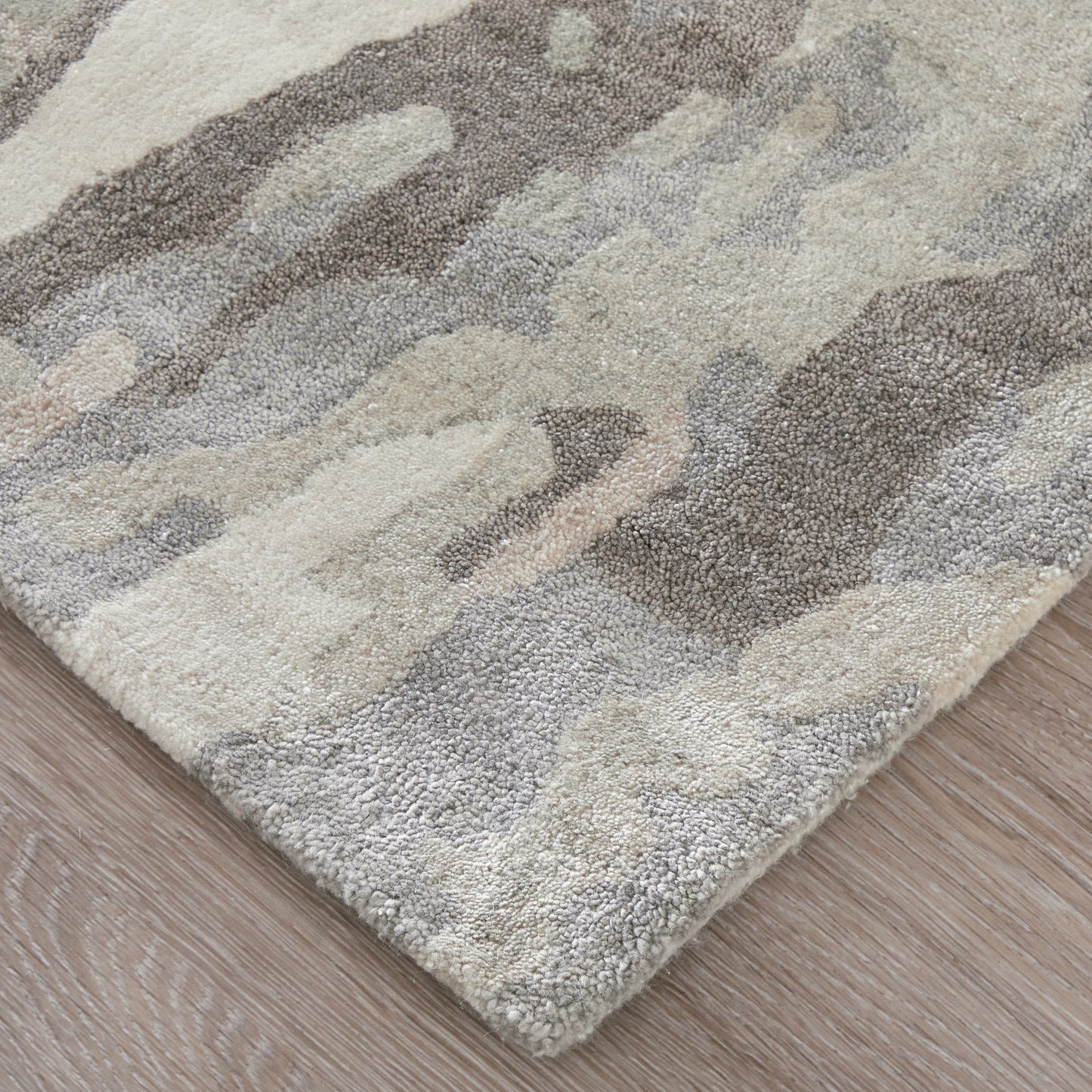 Dryden Transitional/Industrial/Casual Abstract/Watercolor Taupe/Ivory/Gray - Feizy Rug