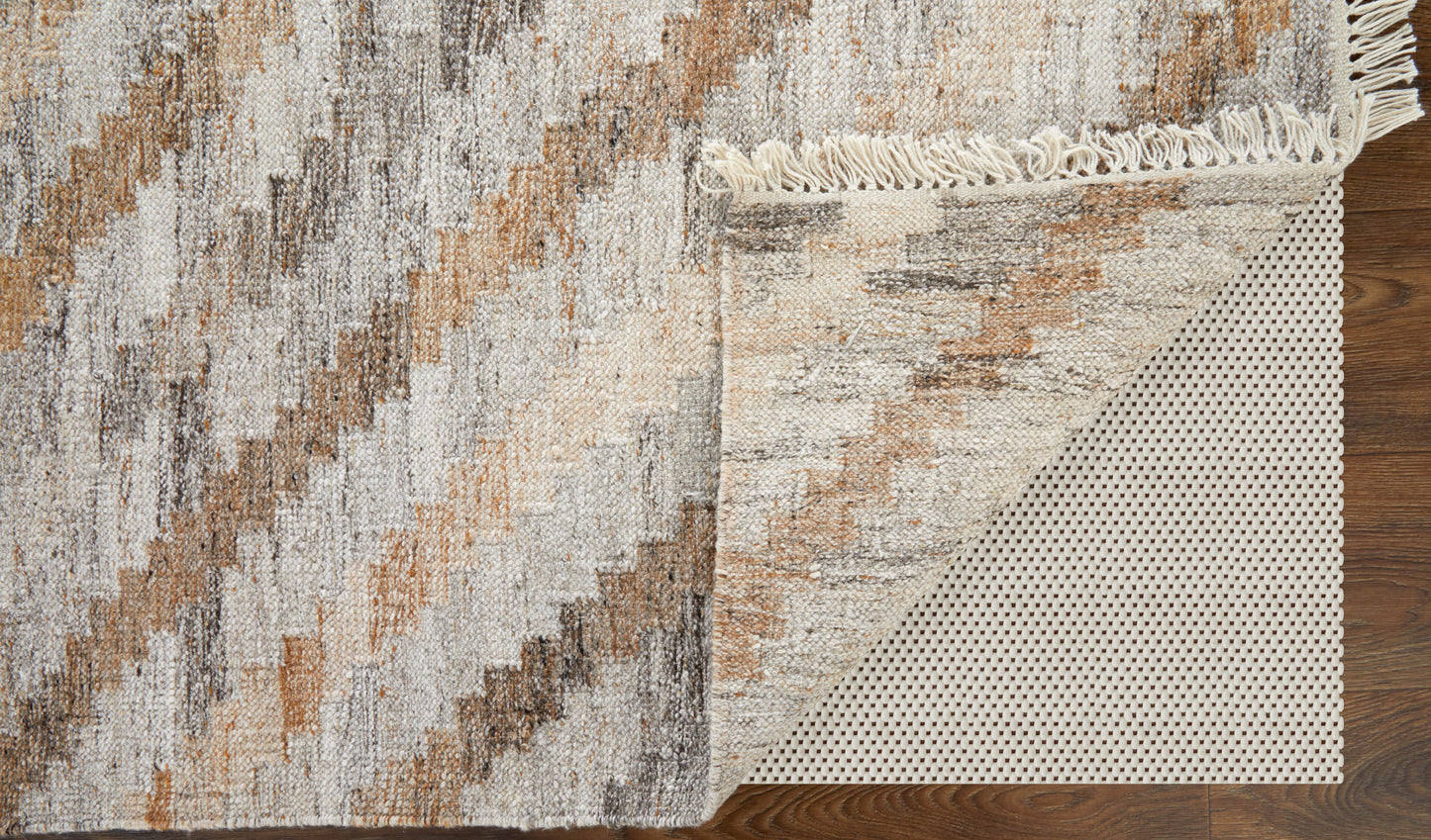 Beckett Transitional/Farmhouse/Bohemian & Eclectic Geometric/Diamond Ivory/Gray/Tan - Feizy Rug