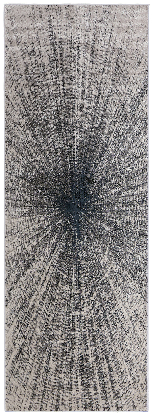 Micah Modern/Mid-Century Modern/Casual Ivory/Gray/Blue Runner  Feizy Rugs Small Parcel,Feizy Rugs,Micah,Ivory/Gray/Blue,2'10" x 7'10",Runner,Polyester/Polypropylene,Modern/Mid-Century Modern/Casual,Turkey