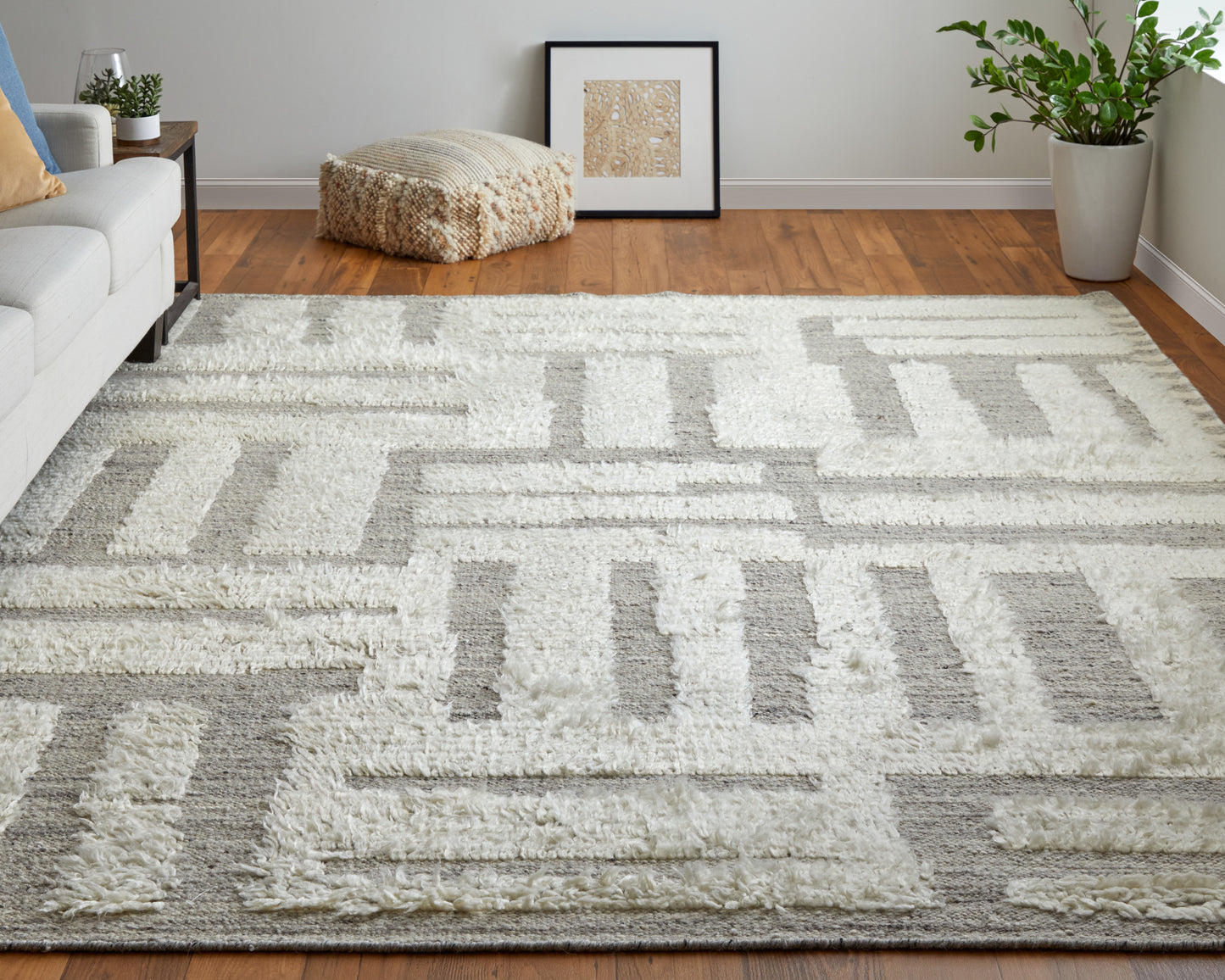 Ashby Transitional/Farmhouse Gray/Ivory Accent Rug