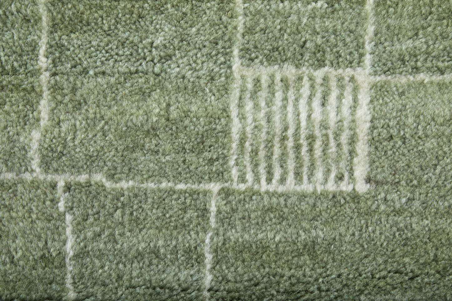 Agape Modern/Bohemian & Eclectic Abstract/Geometric Green/Ivory - Feizy Rug