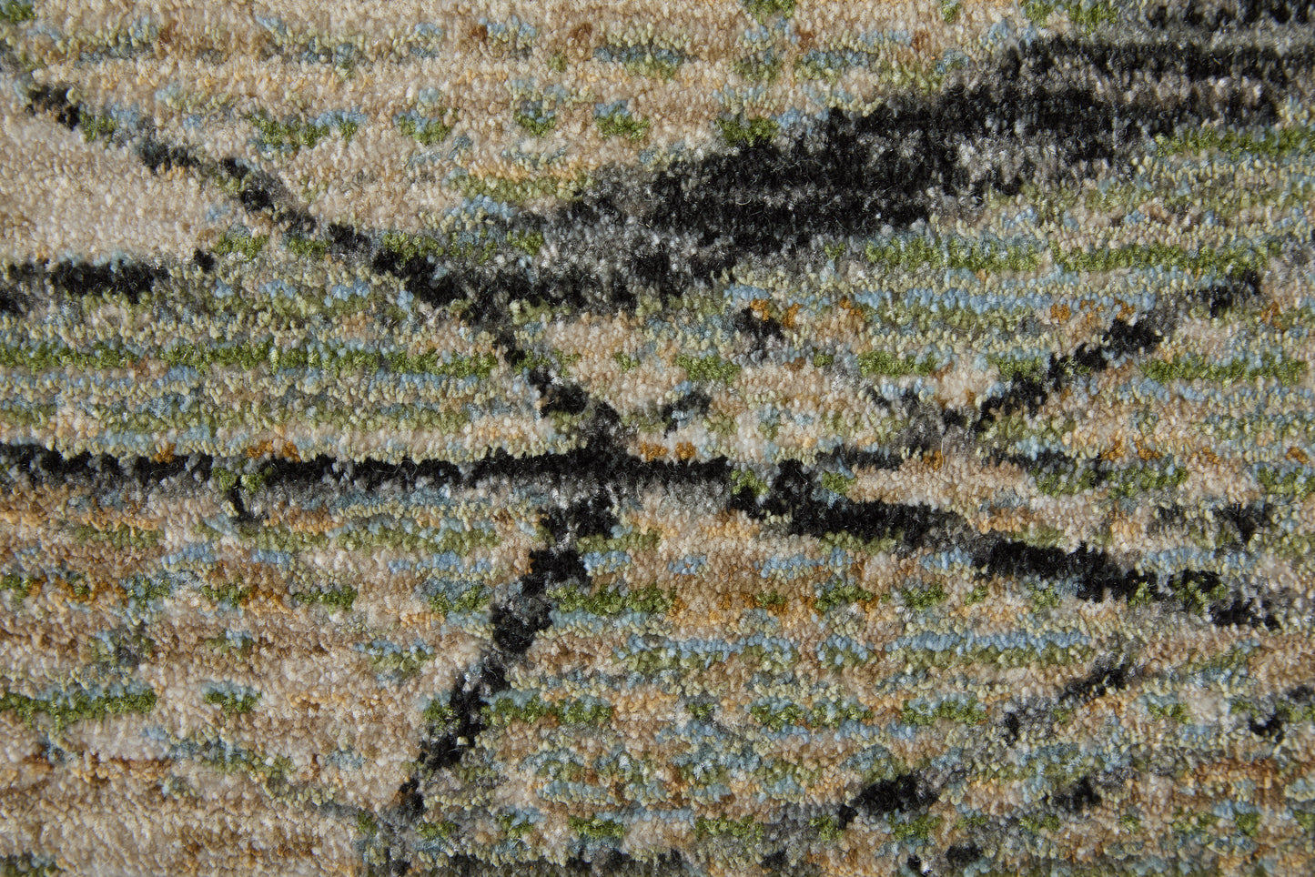 Sonora Modern/Industrial Abstract/Distressed/Floral & Botanical Green/Tan/Ivory - Feizy Rug
