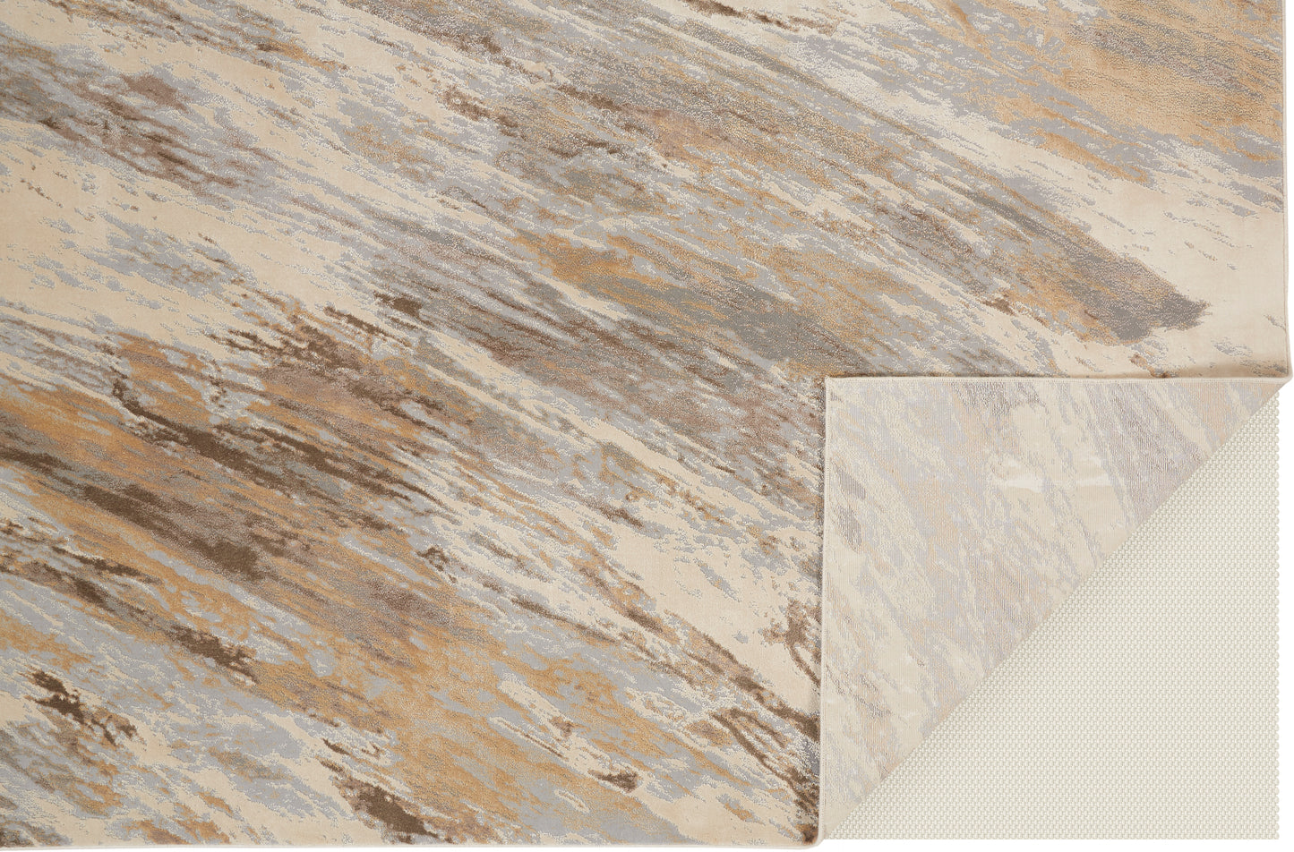 Parker Transitional/Casual Abstract Ivory/Tan/Brown - Feizy Rug