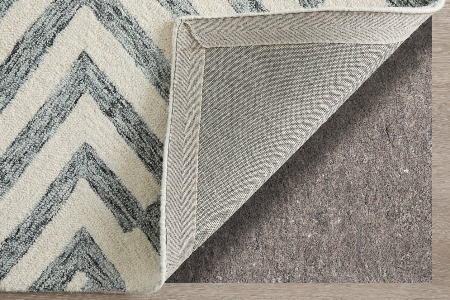 Wallace Modern/Global Geometric/Stripes Gray/Ivory - Feizy Rug