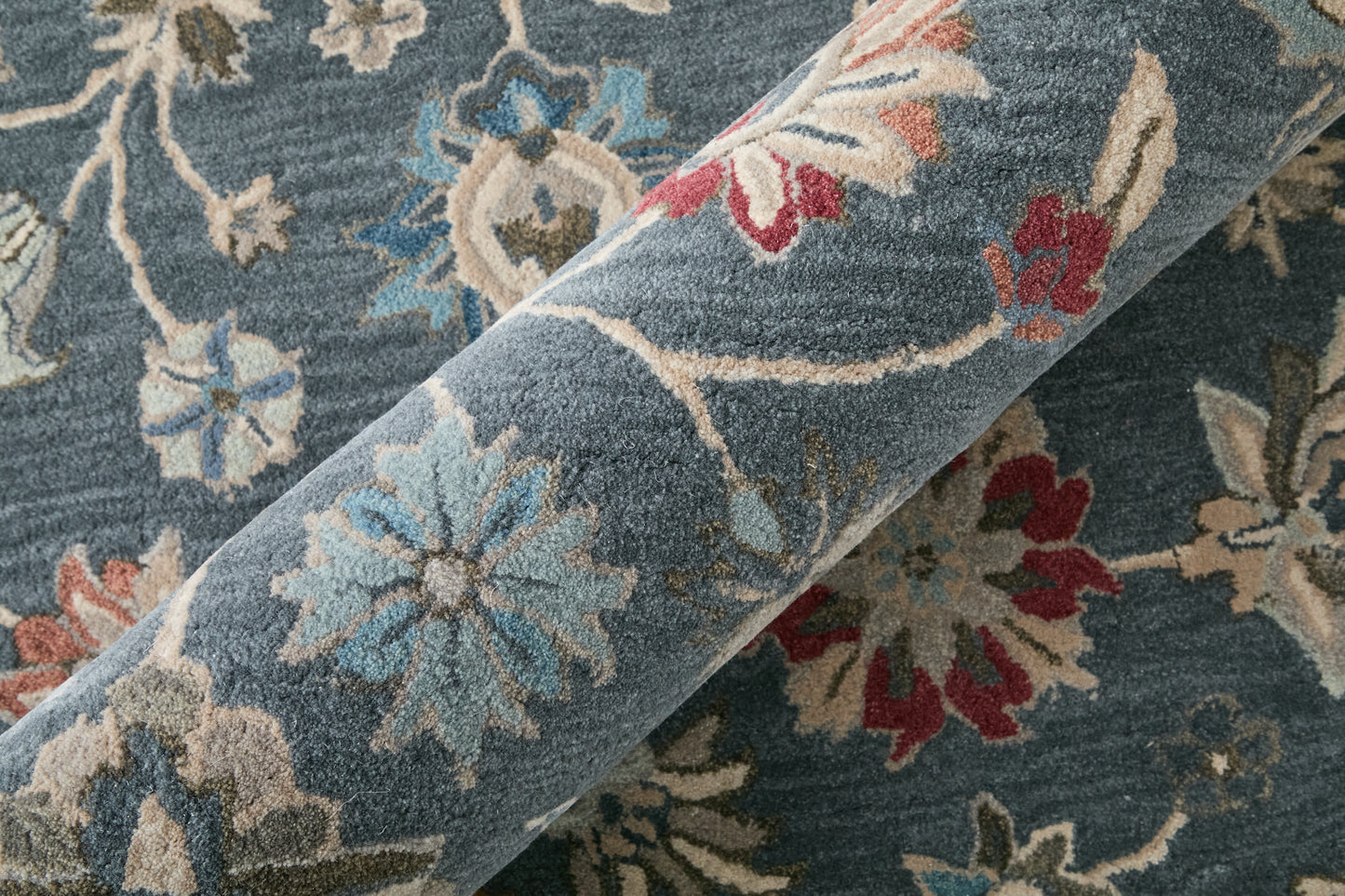 Rylan Transitional/Vintage/Casual Gray/Ivory/Red Accent Rug  Feizy Rugs Small Parcel,Feizy Rugs,Rylan,Gray/Ivory/Red,2' x 3',Accent Rug,Wool,Transitional/Vintage/Casual,India