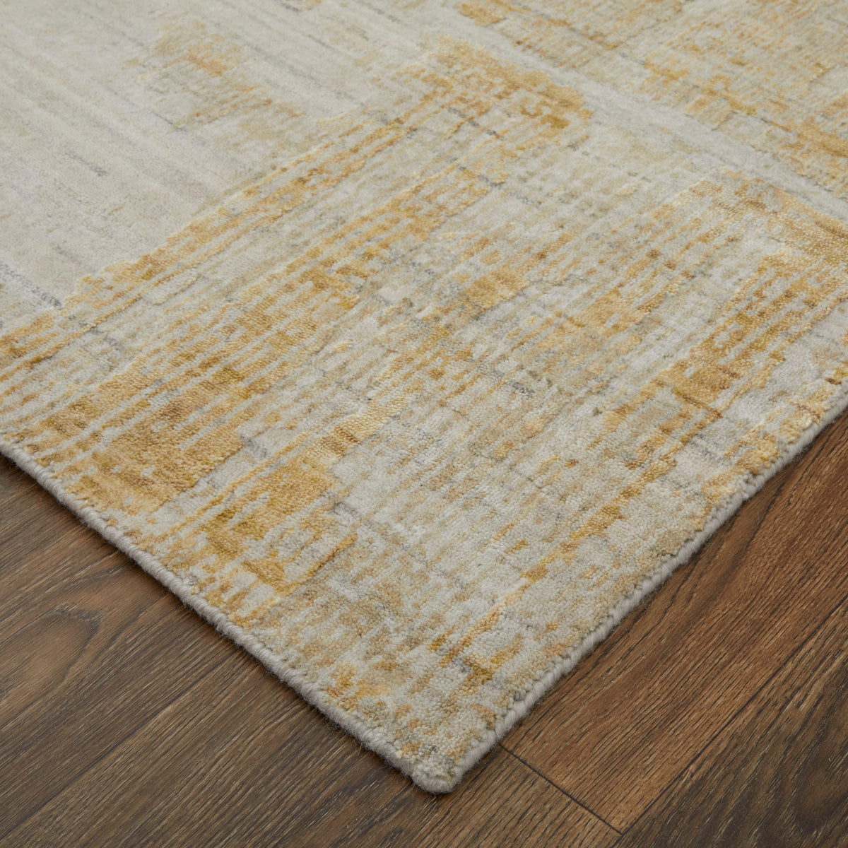 Eastfield Modern Abstract Yellow/Ivory/Gold 69FT - Feizy Rug