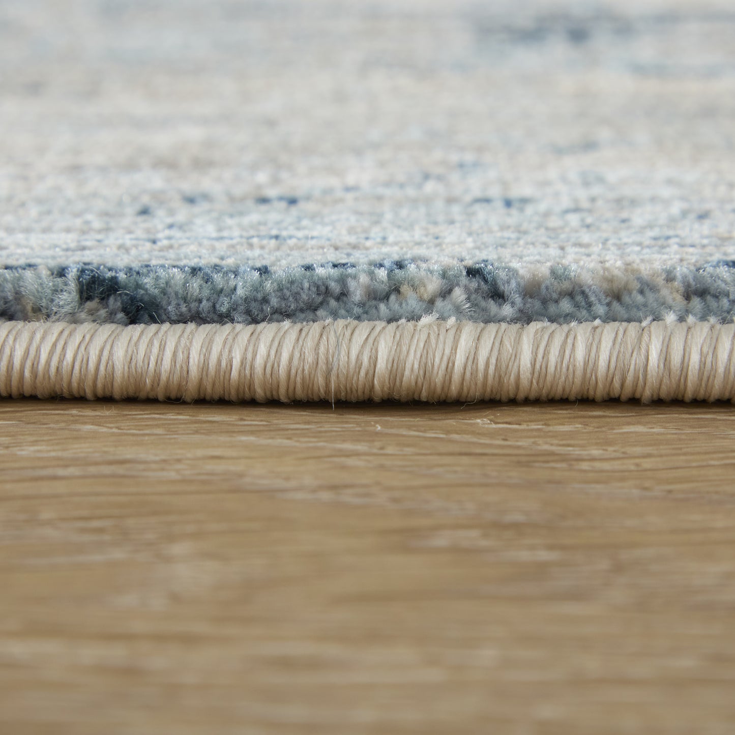 Sonora Modern/Industrial Abstract/Stripes/Distressed Blue/Ivory/Gray - Feizy Rug