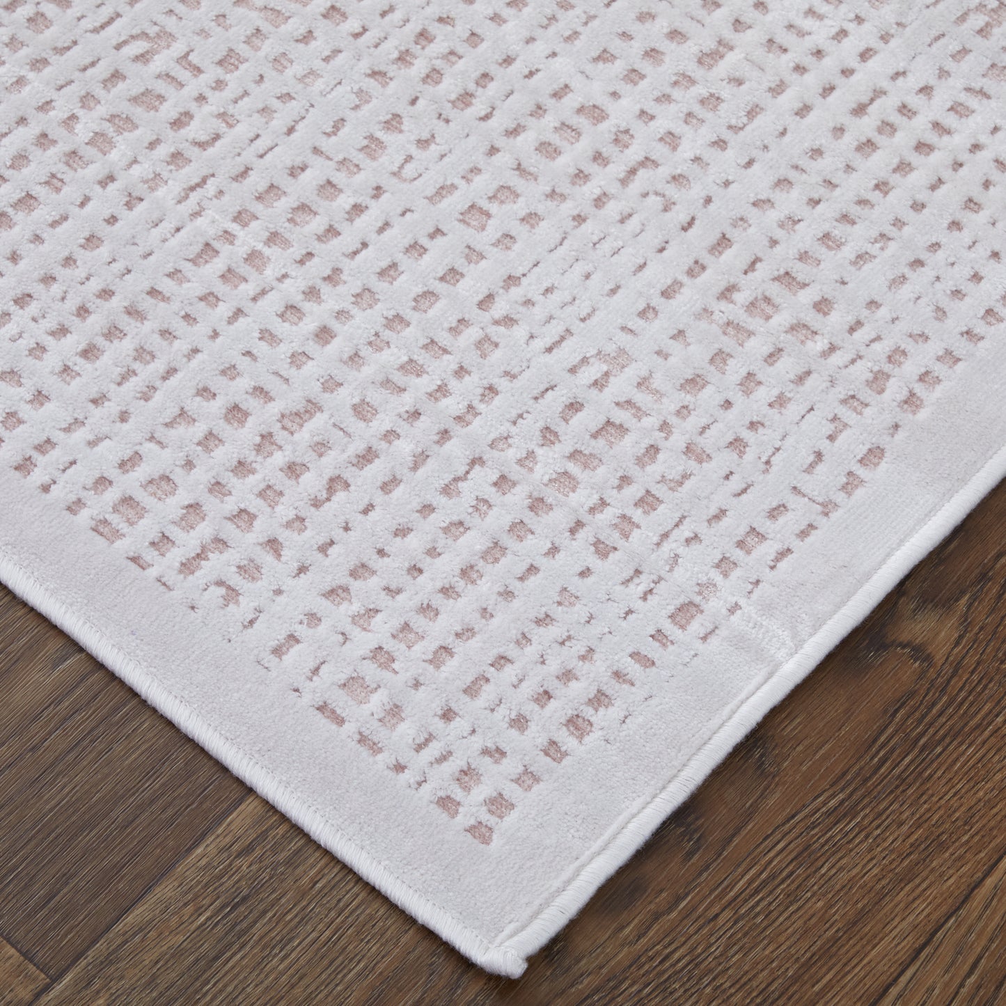 Saphir Mira Modern/Casual Abstract/Solid Pink/White - Feizy Rug