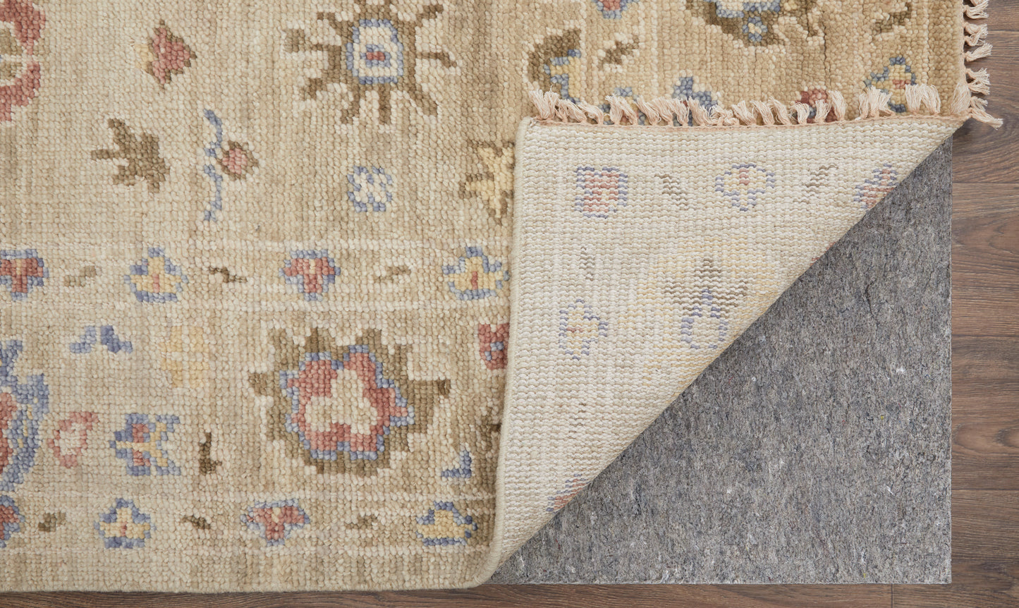 Fillmore Transitional/Bohemian & Eclectic/Craftsman Floral & Botanical/Bordered Brown/Tan/Blue - Feizy Rug