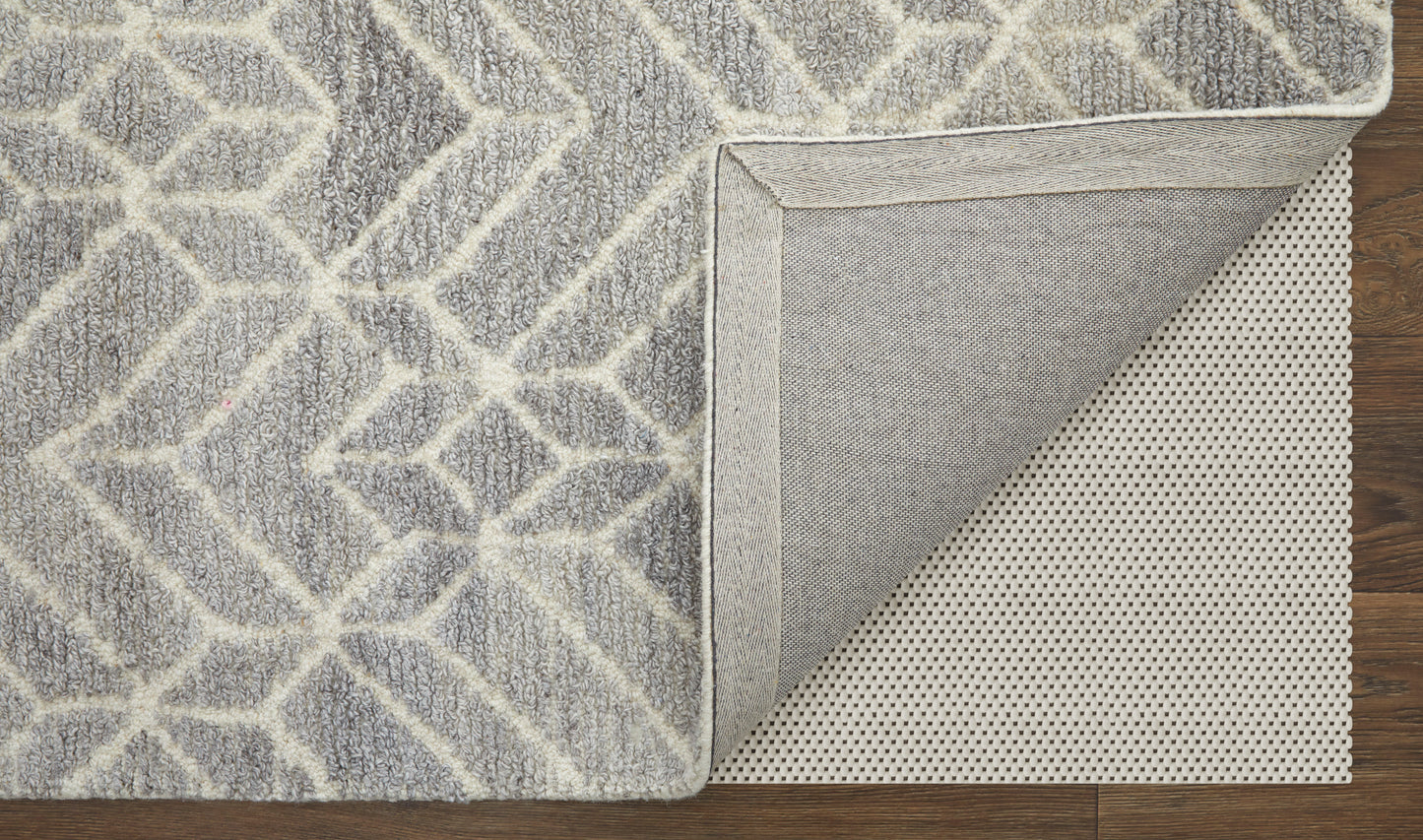 Asher Transitional/Industrial/Casual Geometric/Herringbone/Chevron Taupe/Gray/Ivory - Feizy Rug