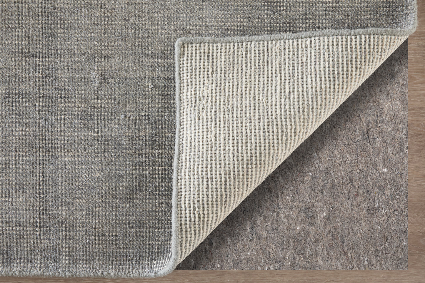 Fleetwood Modern/Casual Solid Gray/Black - Feizy Rug