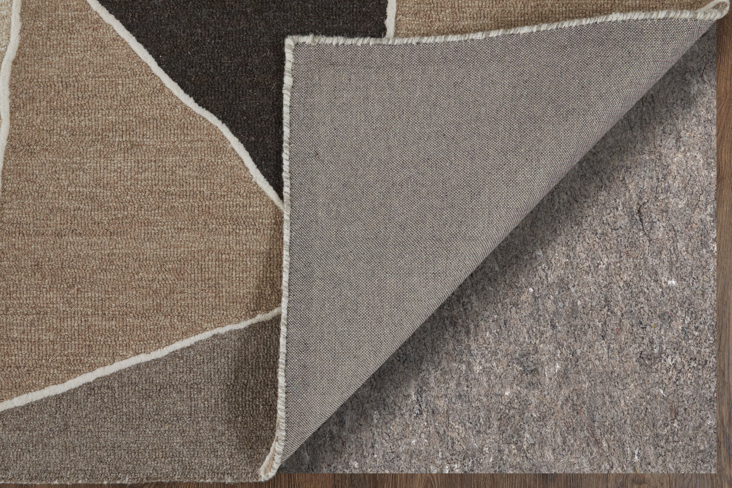 Kimball Transitional/Bohemian & Eclectic/Mid-Century Modern Abstract/Geometric/Patchwork Gray/Black/Brown - Feizy Rug