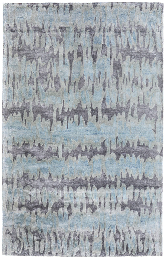 Dryden Transitional/Industrial/Luxury & Glam Abstract/Watercolor Blue/Green/Gray - Feizy Rug
