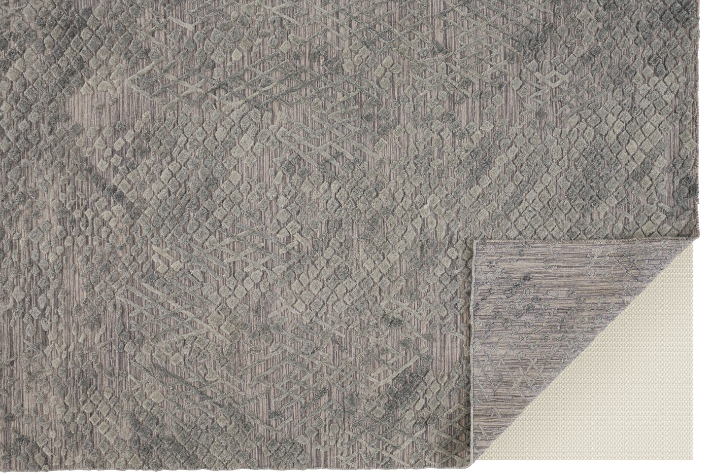 Elias Modern/Casual Abstract/Geometric Gray - Feizy Rug