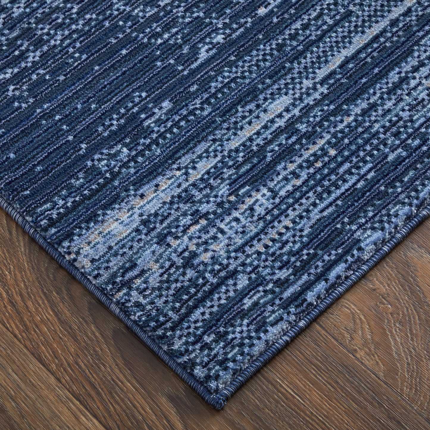 Deja Modern/Casual Solid Blue/Silver - Feizy Rug