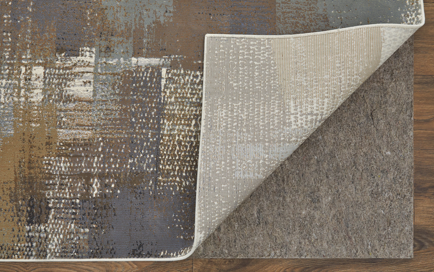 Clio Modern/Industrial/Bohemian & Eclectic Abstract Ivory/Gray/Brown - Feizy Rug