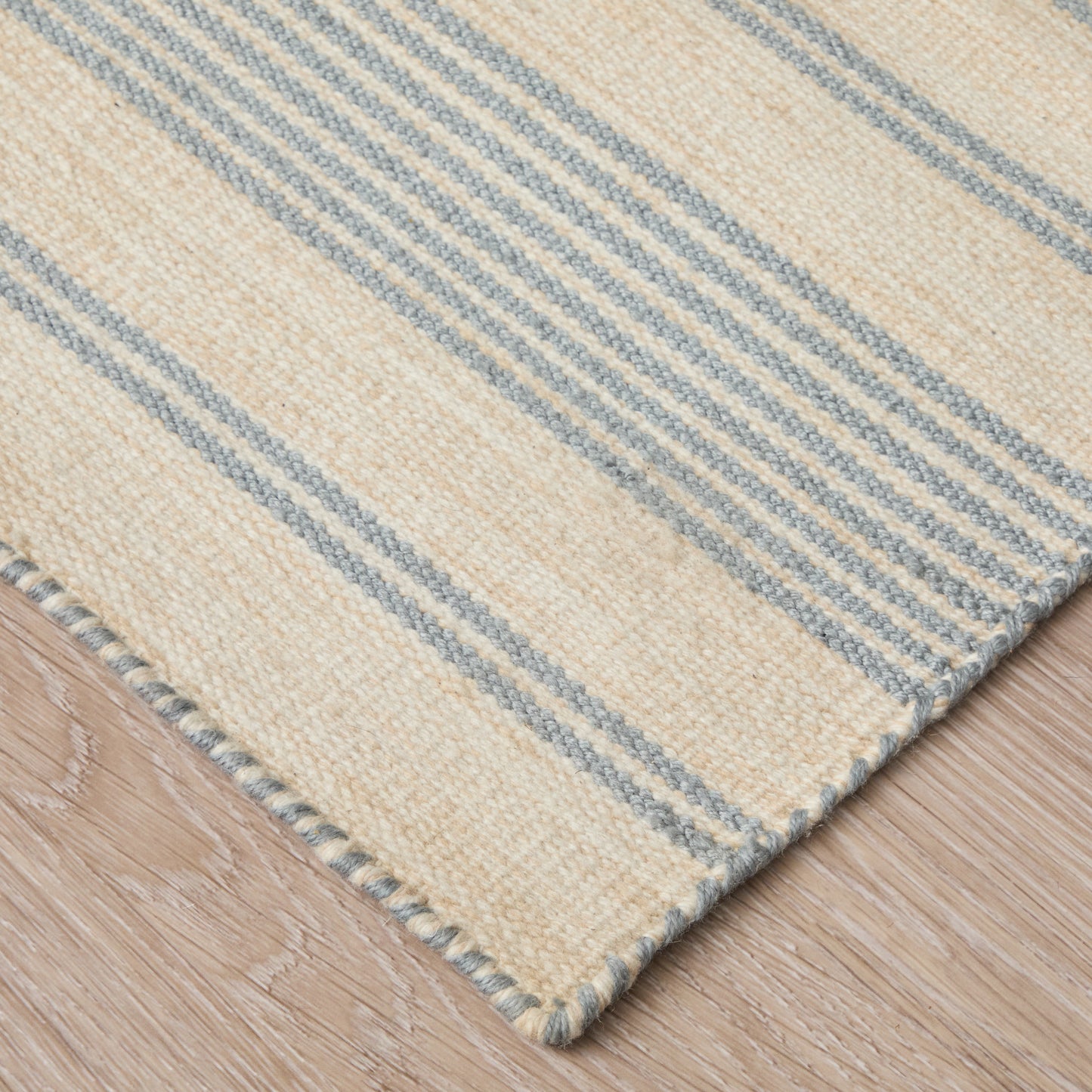 Duprine Transitional/Casual/Nautical & Coastal Stripes/Geometric Blue/Ivory/Tan - Feizy Rug