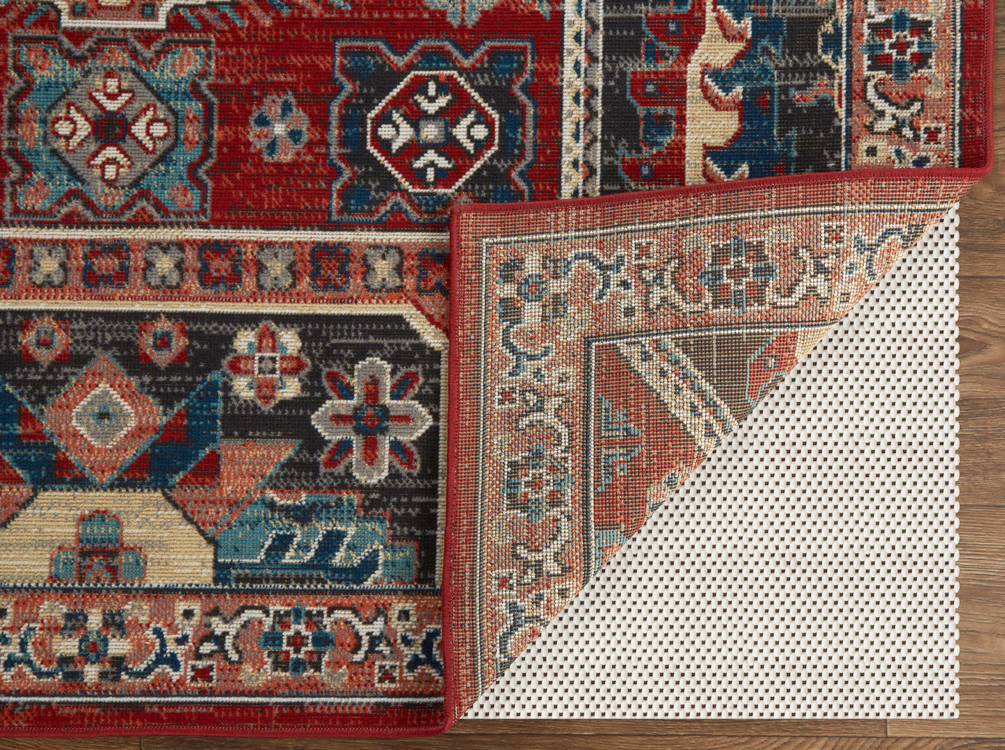 Nolan Transitional/Bohemian & Eclectic/Vintage Medallion/Persian/Distressed Red/Gray/Tan - Feizy Rug