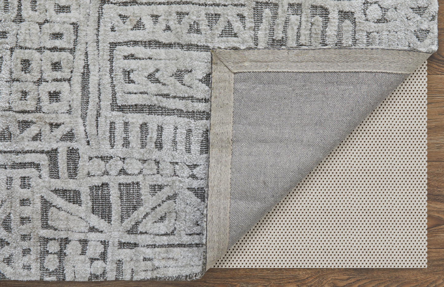 Colton Modern/Casual/Casual Abstract/Geometric Gray/Silver - Feizy Rug