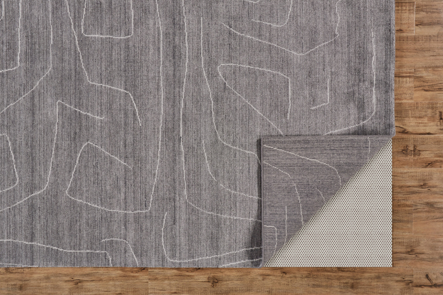 Lennox Modern/Casual Abstract Gray/Ivory - Feizy Rug