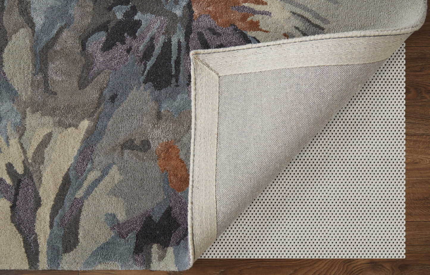 Dafney Transitional/Casual Floral & Botanical/Watercolor/Abstract Gray/Blue/Orange - Feizy Rug