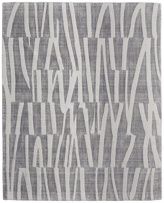 Peconic Modern/Industrial/Casual Gray/Ivory Area Rug