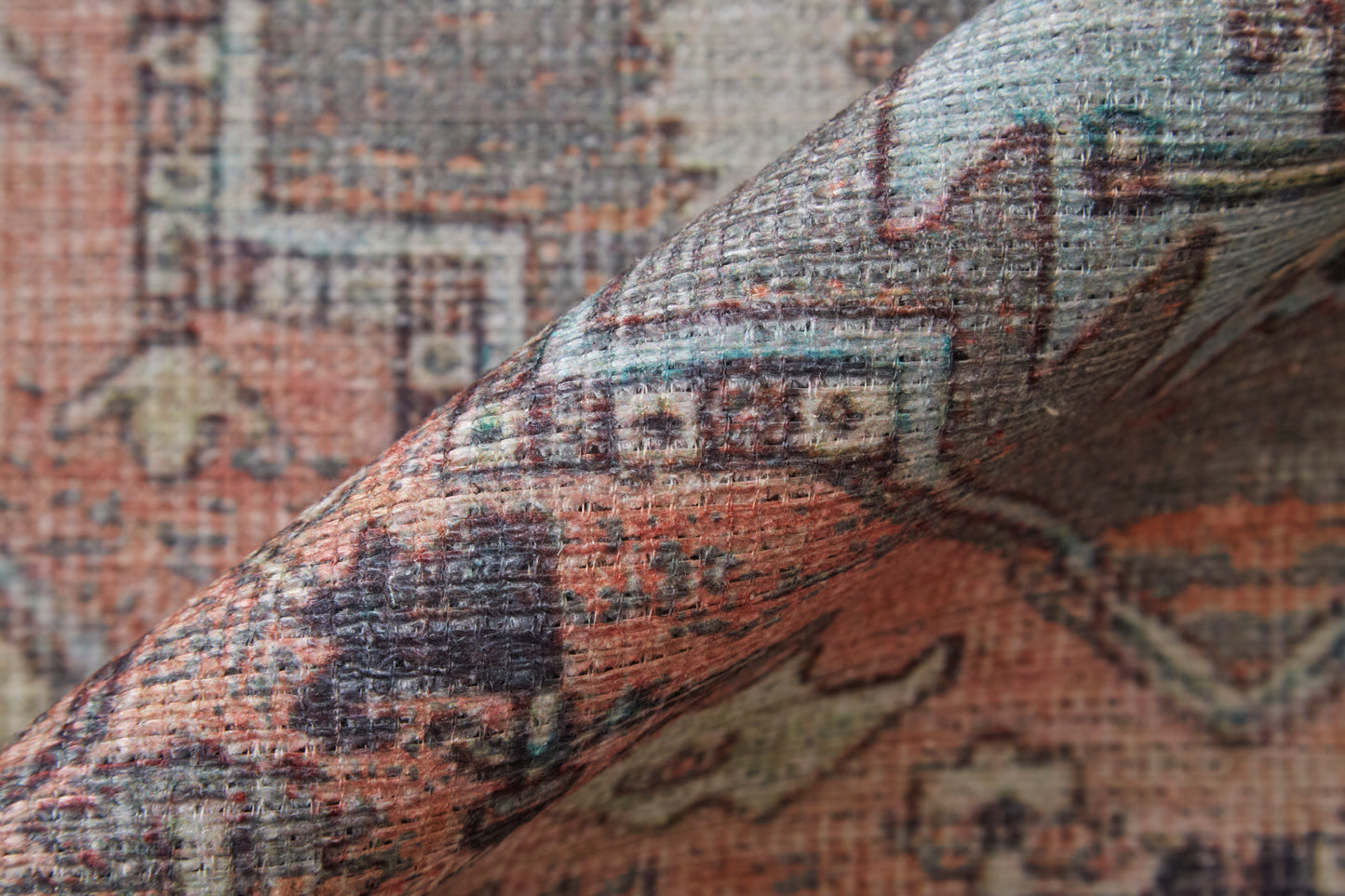 Percy Transitional/Bohemian & Eclectic/Casual Medallion/Distressed/Persian Taupe/Red/Brown - Feizy Rug