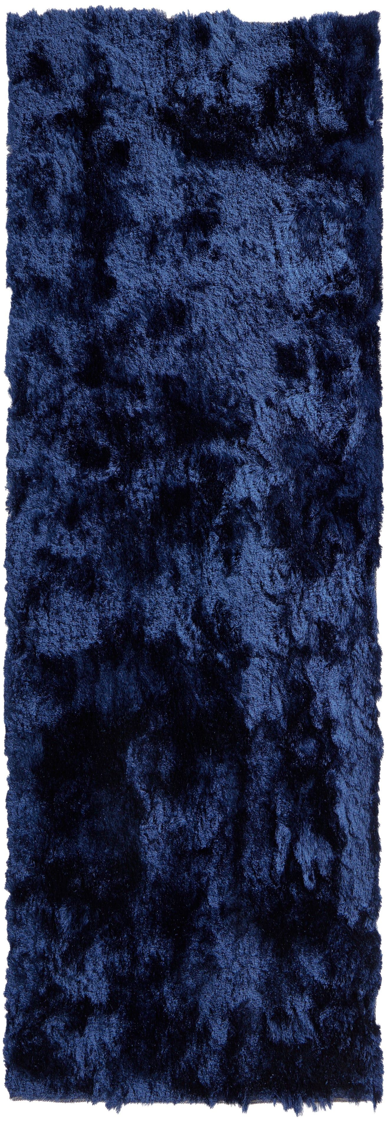 Indochine Modern/Luxury & Glam/Casual Solid Blue/Black - Feizy Rug