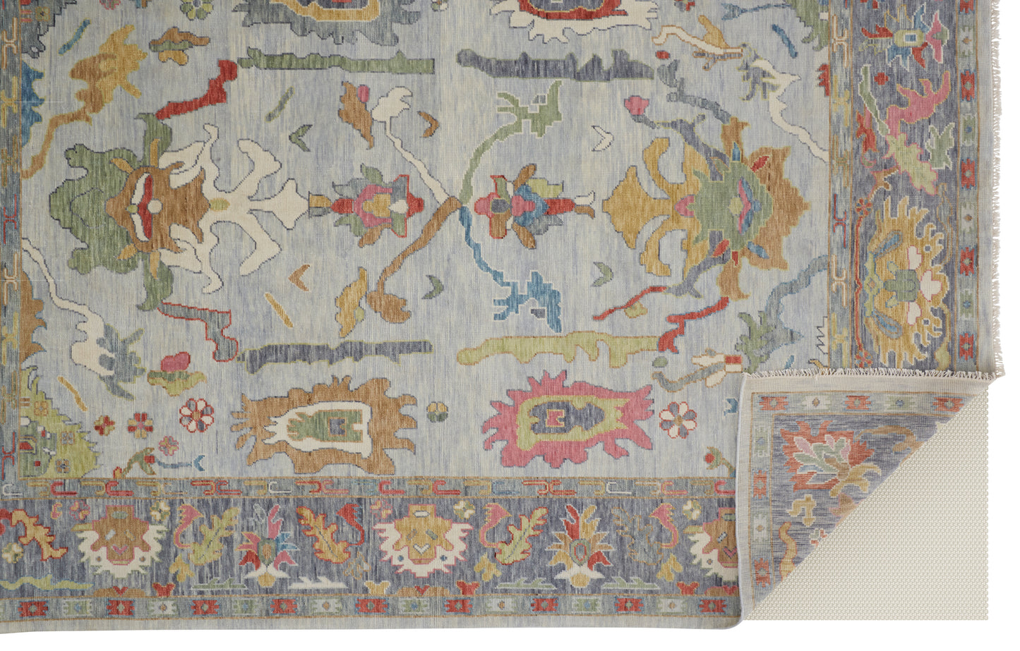 Karina Traditional/Persian/Craftsman Blue/Gray/Gold Accent Rug