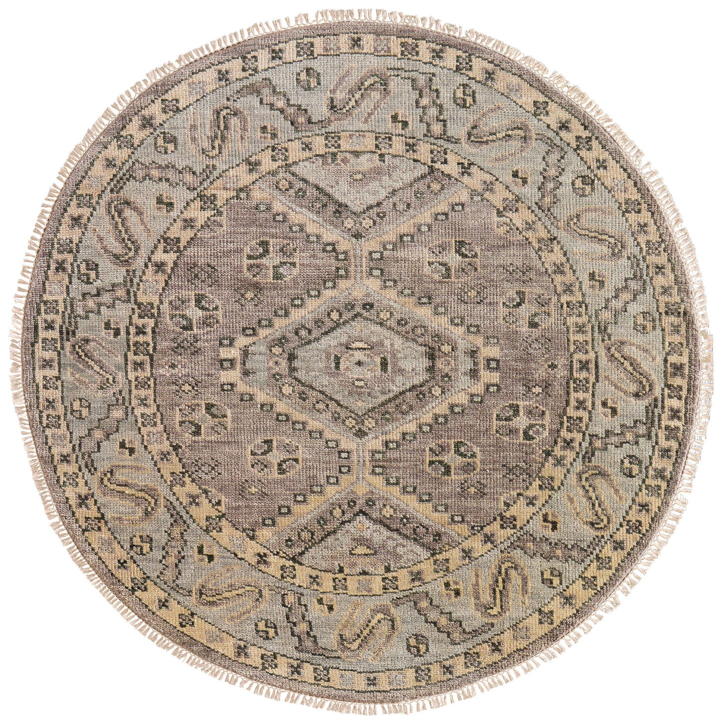 Fillmore Traditional/Classic Diamond/Bordered Brown/Gray - Feizy Rug