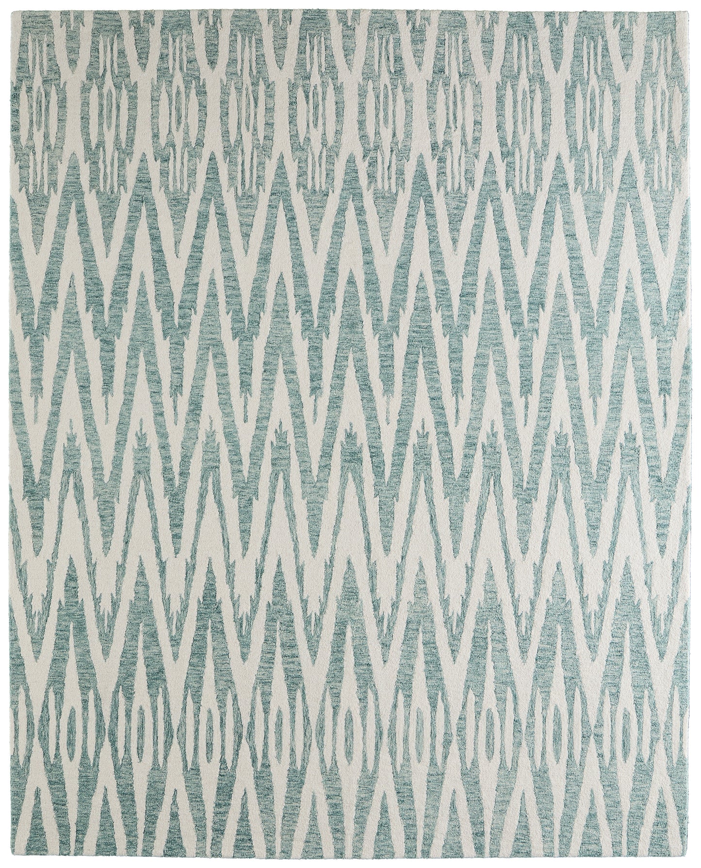Wallace Modern/Bohemian & Eclectic/Global Chevron/Geometric Blue/White - Feizy Rug