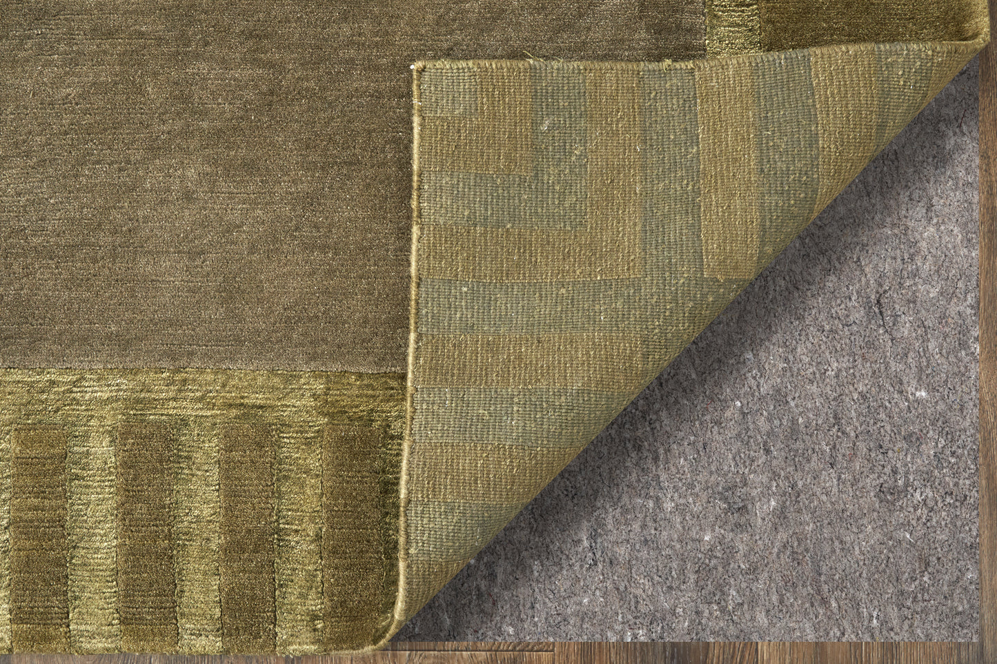 Sausalito Traditional/Classic/Casual Bordered/Geometric/Stripes Gray/Green/Yellow - Feizy Rug