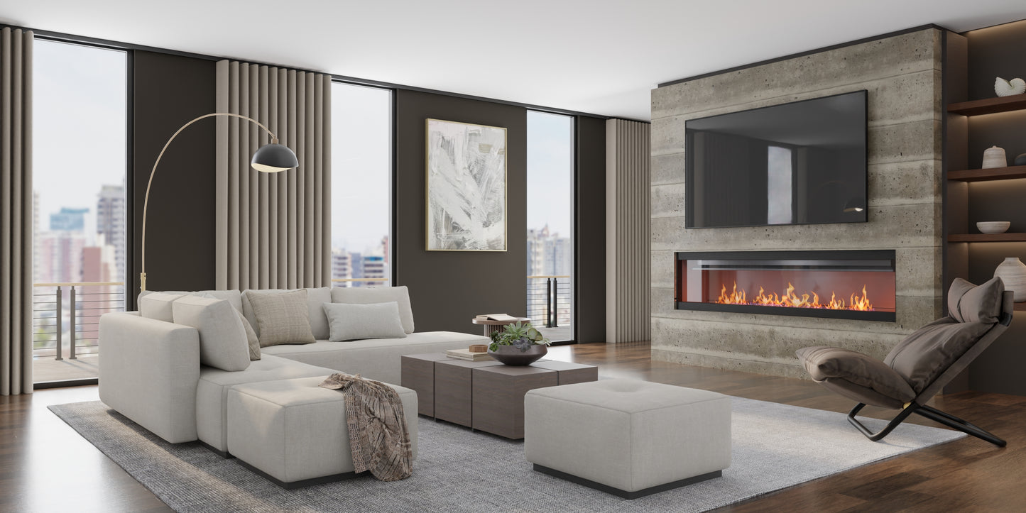 Fleetwood Modern/Casual Solid Gray/Black - Feizy Rug