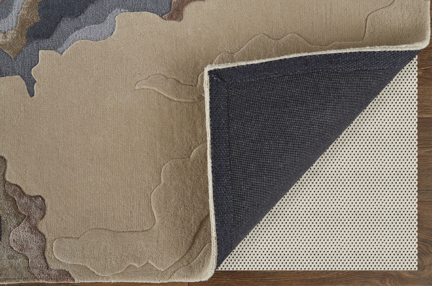 Serrano Transitional/Industrial/Casual Abstract/Watercolor Tan/Brown/Blue - Feizy Rug