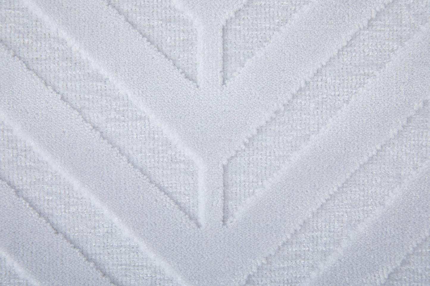 Saphir Mira Modern/Casual Geometric/Herringbone White - Feizy Rug