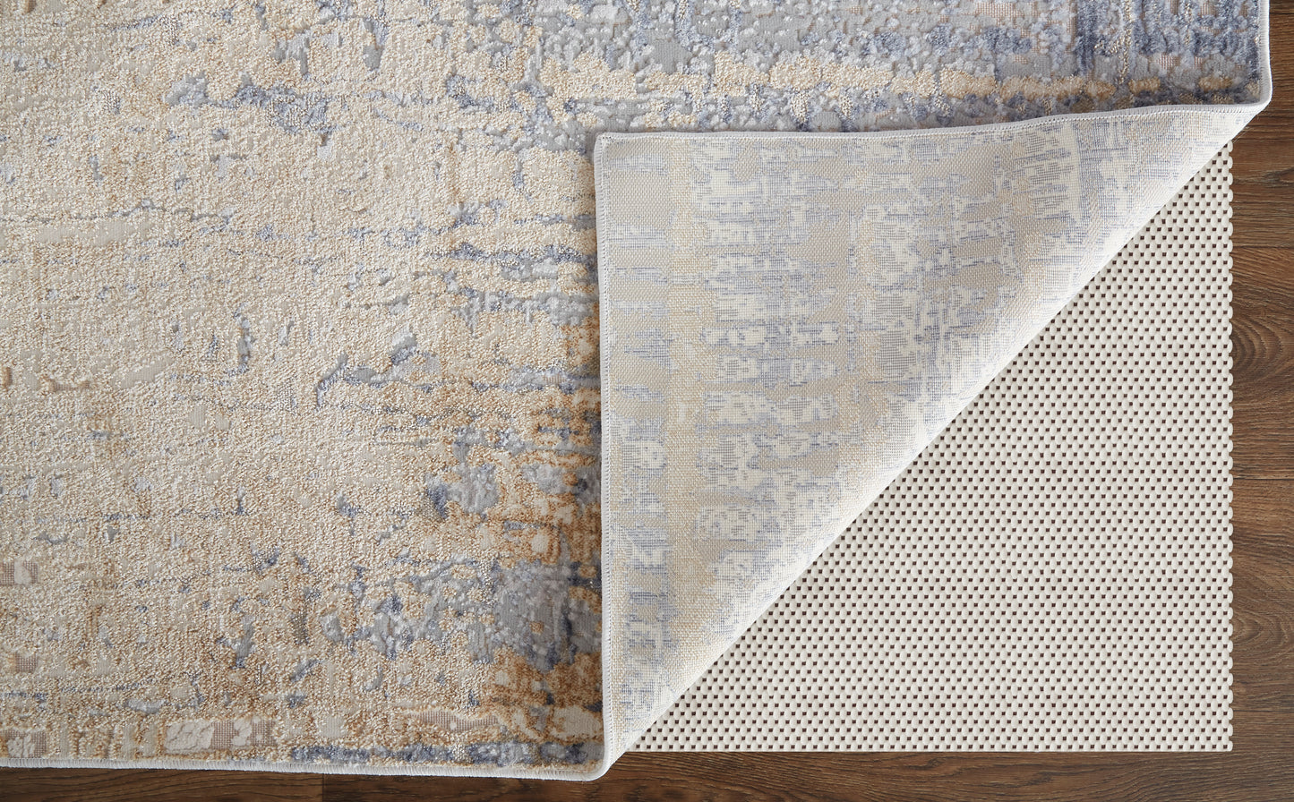 Laina Transitional/Industrial Tan/Brown/Blue Runner