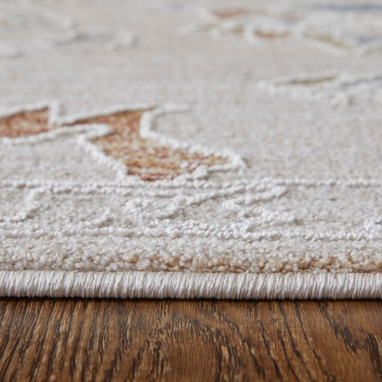 Pasha Transitional/Bohemian & Eclectic/Cottage Ivory/Blue/Gold Area Rug